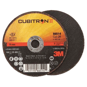 3M Cubitron II 3" Type 1 Cutting Wheel, .035" x 3/8" 50/pk- 66514