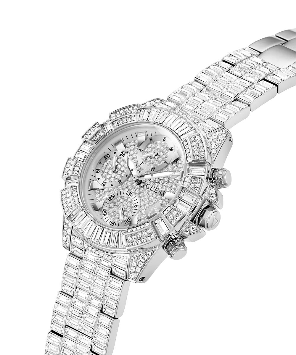 40th Anniversary Limited Edition GUESS Ladies Silver Tone Multi-function Watch