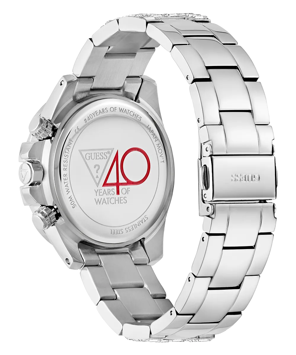 40th Anniversary Limited Edition GUESS Ladies Silver Tone Multi-function Watch