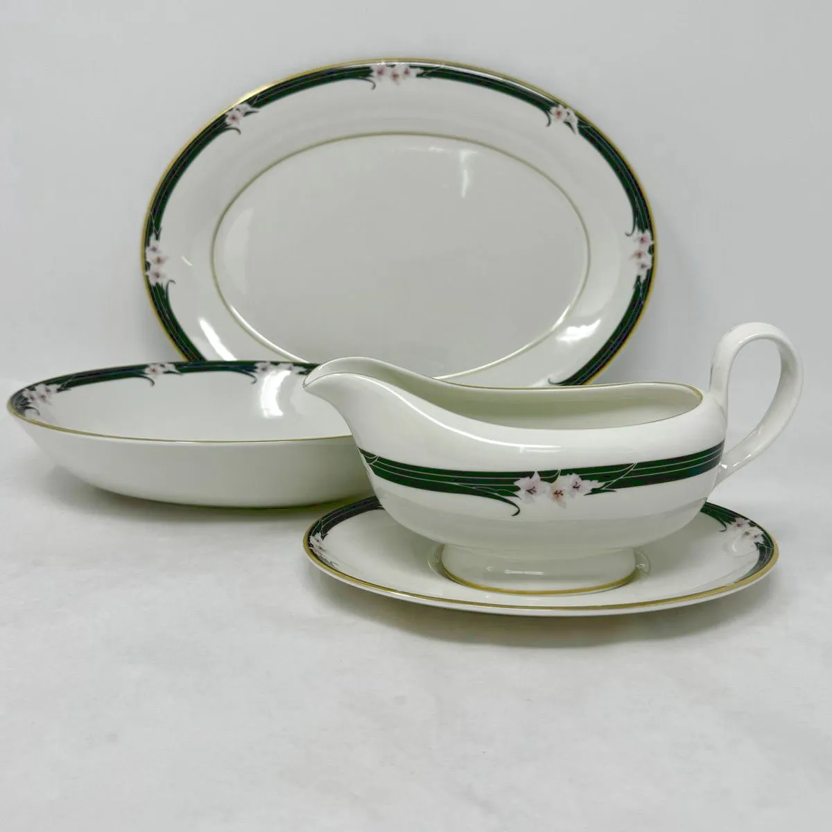 46 Pcs: 6 7Pc Place Settings Enchantment China with 4 Serving Pcs