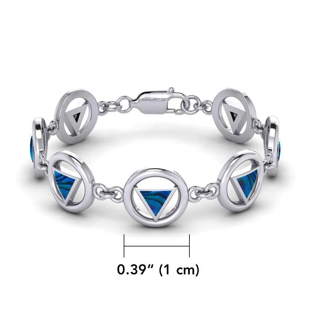 AA Symbol Silver Bracelet TBG689