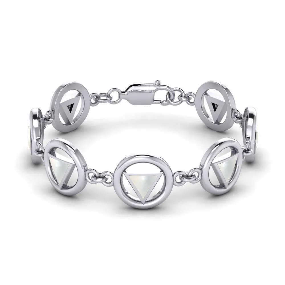 AA Symbol Silver Bracelet TBG689