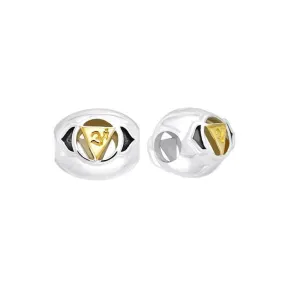 Ajna Brow Silver and Gold Chakra Bead MBD081