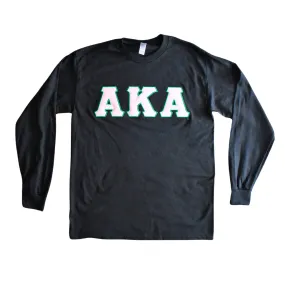 AKA L/SLV T-shirt 3D letters