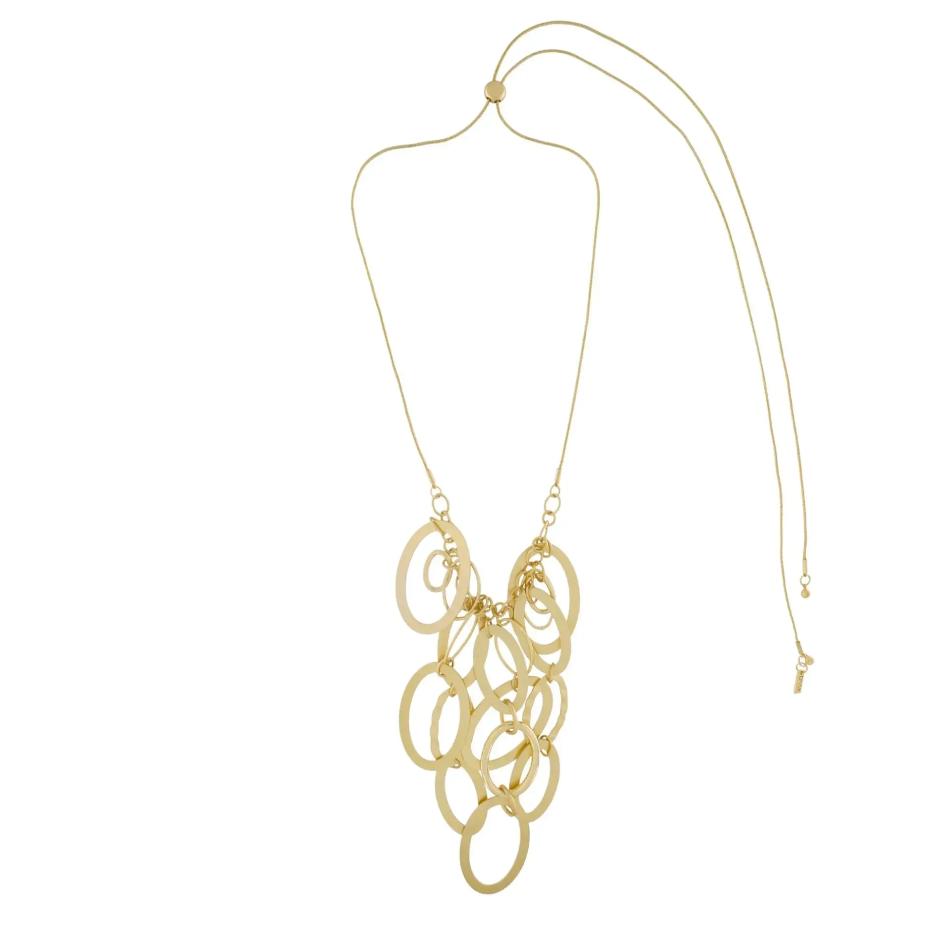 Alaya Adjustable Multi Rings Necklace Gold Plating