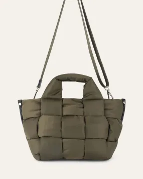 ALBI TOTE BAG MOSS GREEN RECYCLED NYLON