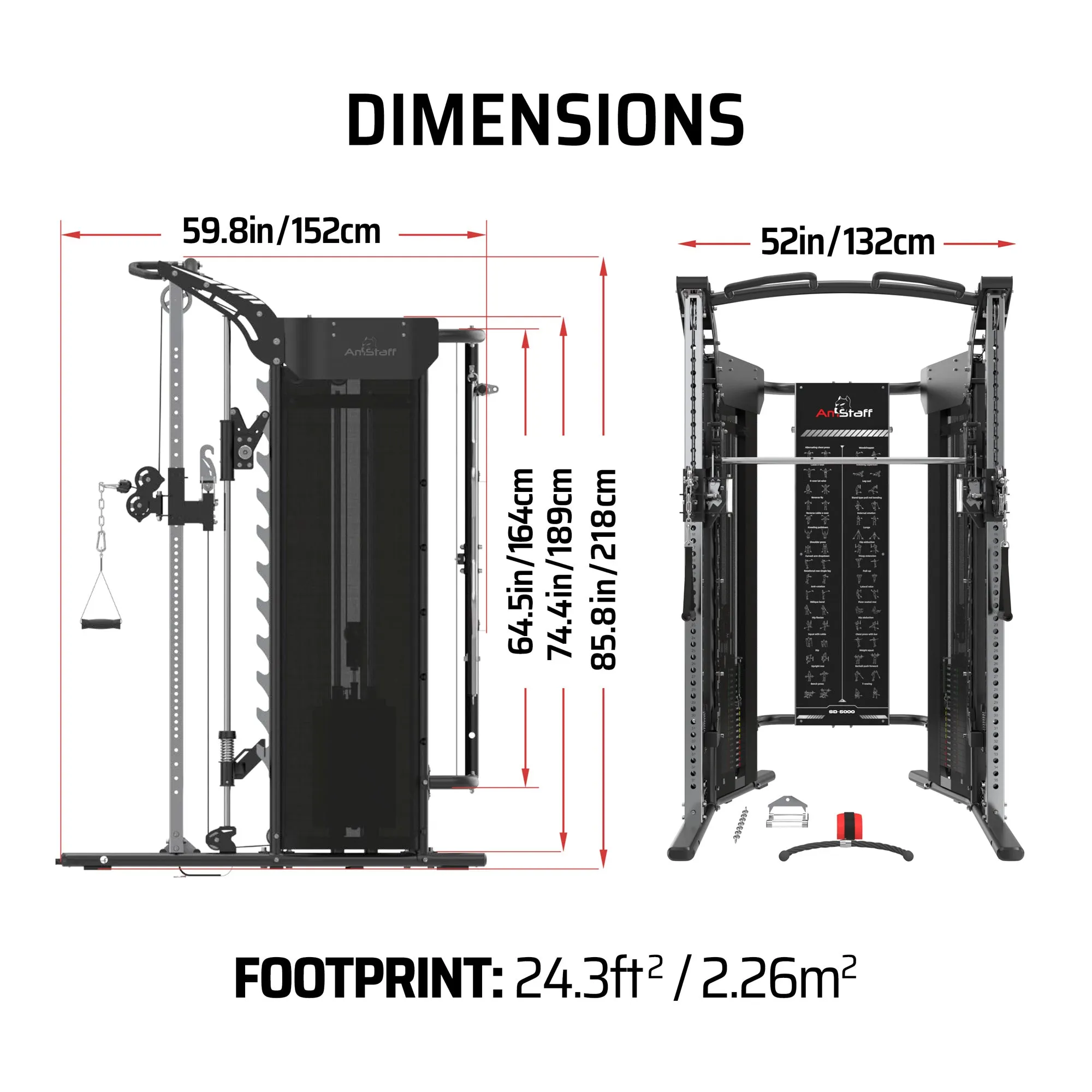 Amstaff Fitness SD-5000 All-In-one Smith Machine