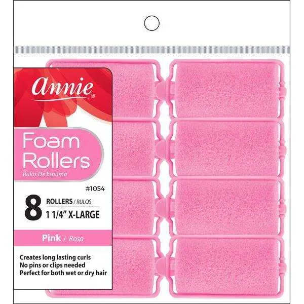 Annie Foam Rollers 1 1/4" X-Large Pink #1054