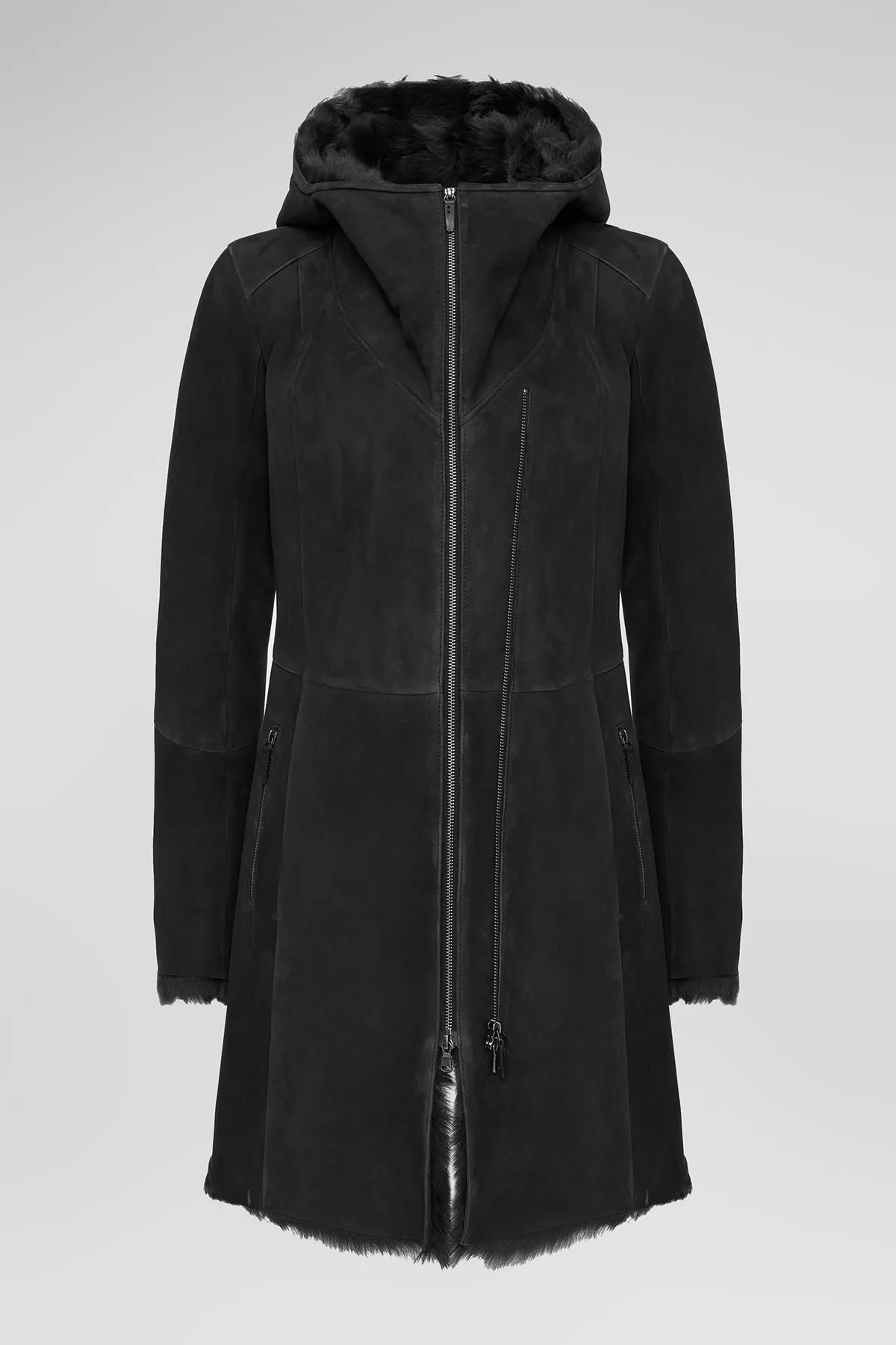 Anthracite Shearling Coat