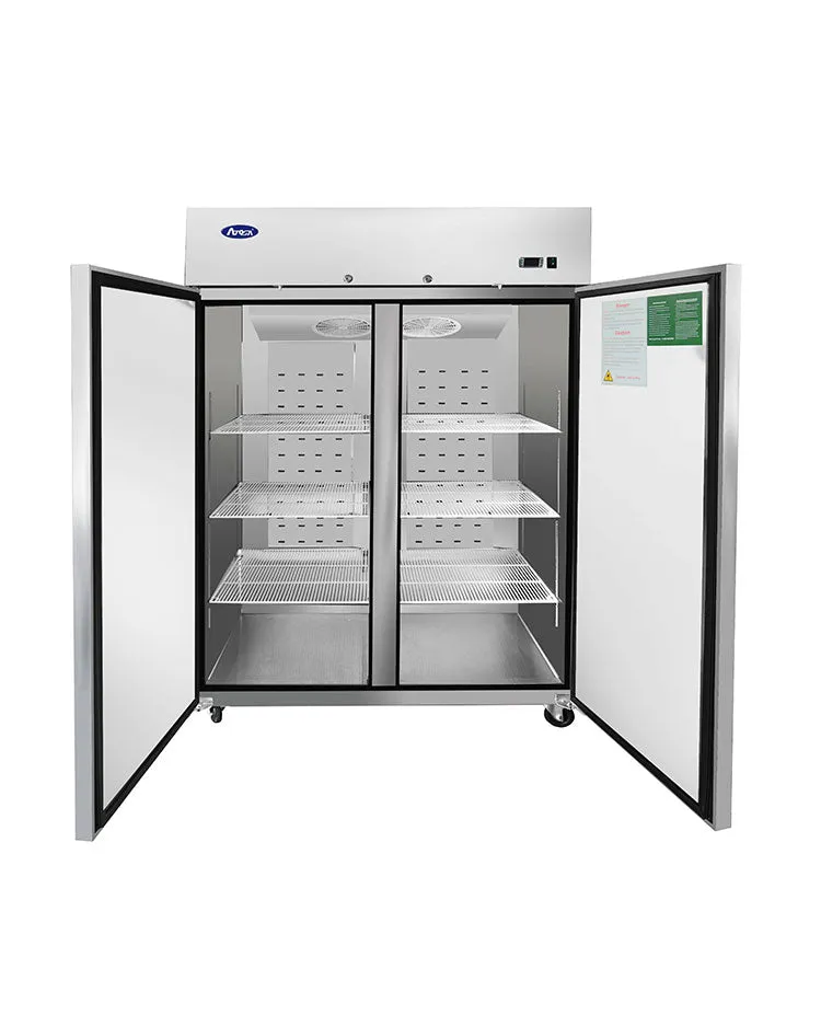 Atosa 52" Reach In Freezer with Top Mount Compressor & 2 Solid Doors