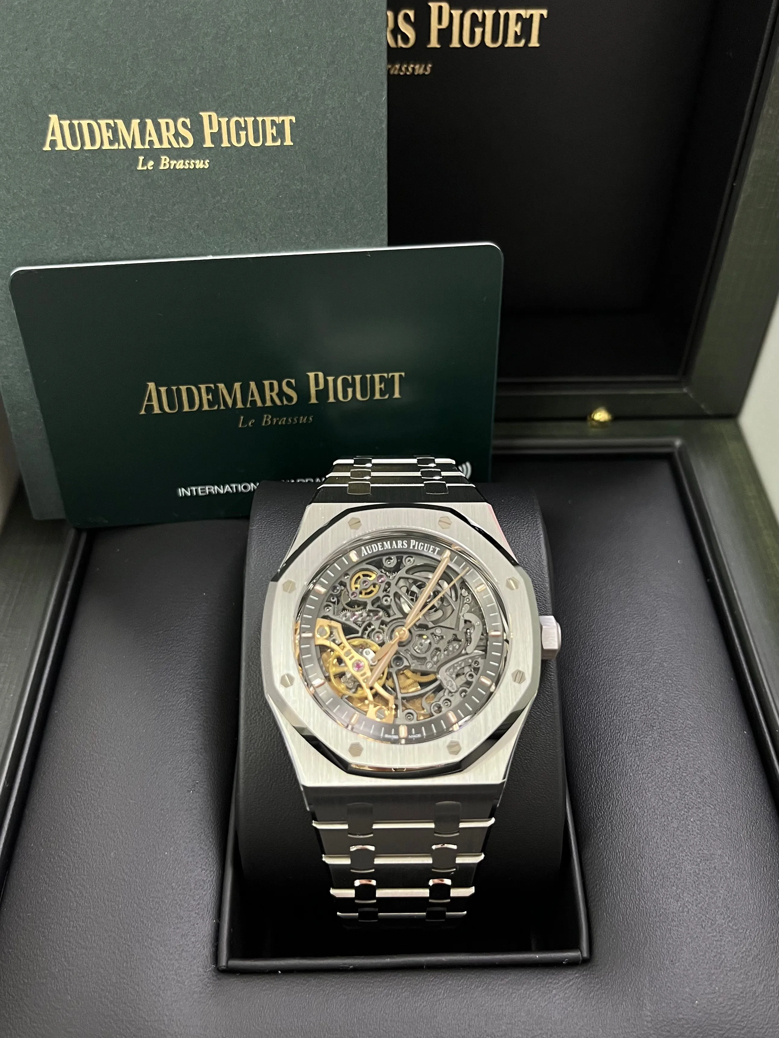 Audemars Piguet Royal Oak Double Balance Wheel Openwork/ Stainless Steel/ Skeleton Dial (Ref#15407ST.OO.1220ST.01)