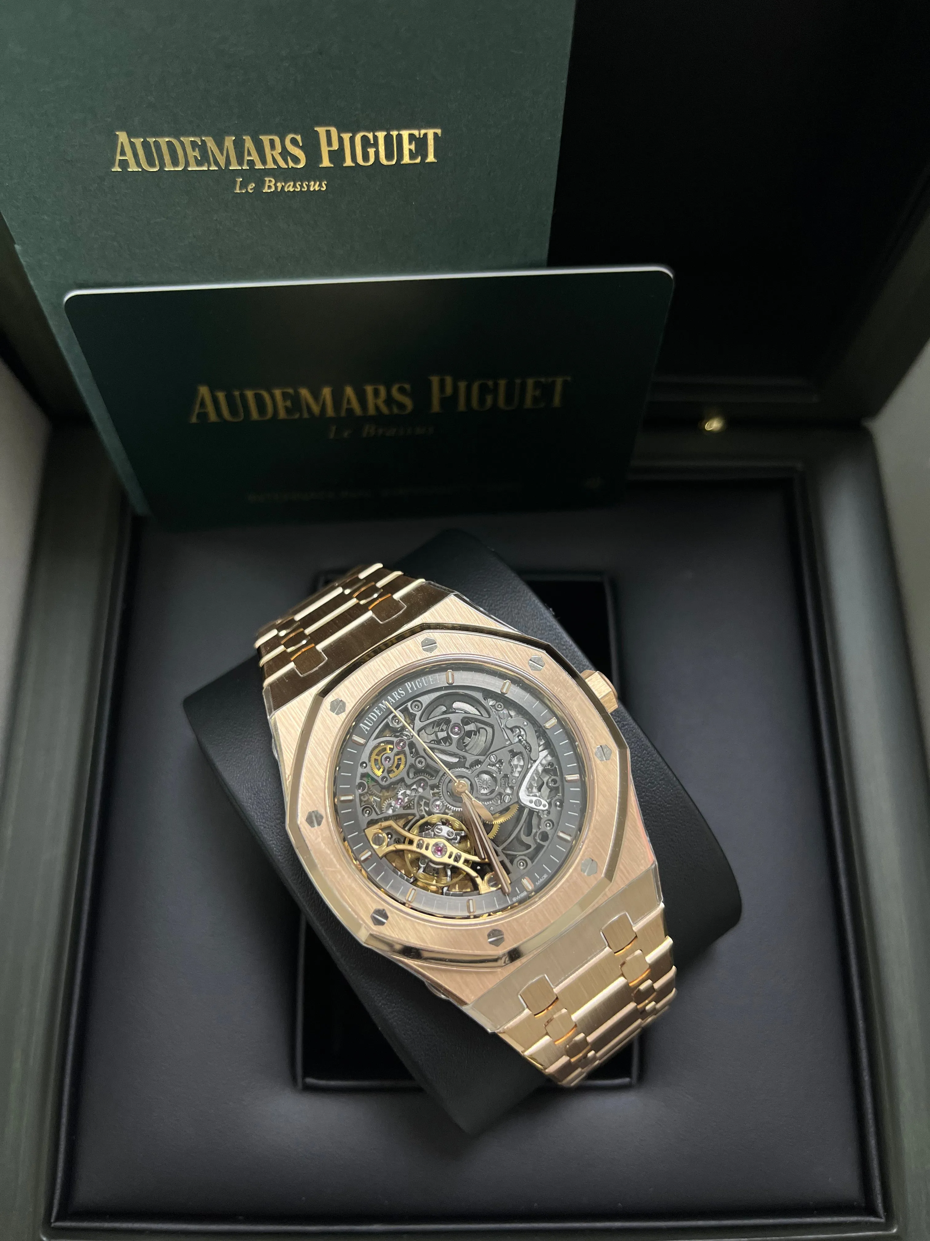 Audemars Piguet Royal Oak Rose Gold 41mm Double Balance Wheel Openwork Skeleton (Ref # 15407OR.OO.1220OR.01)