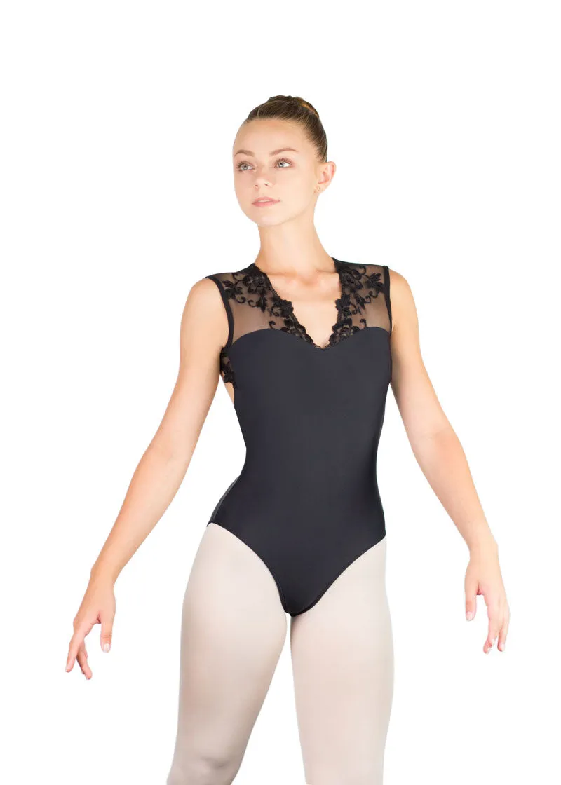 Ballet Rosa "Emmeline" V-Neck Open Back Tank Leotard