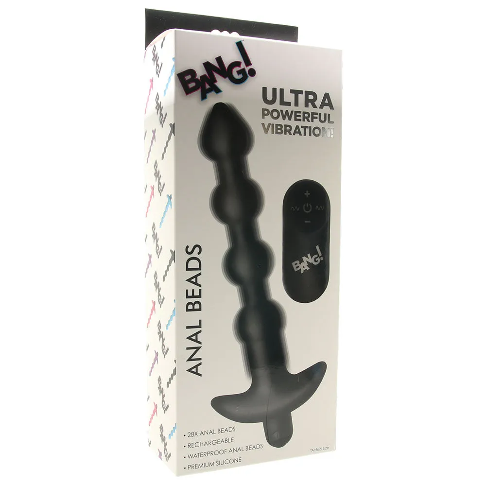 Bang! Vibrating Anal Beads in Black