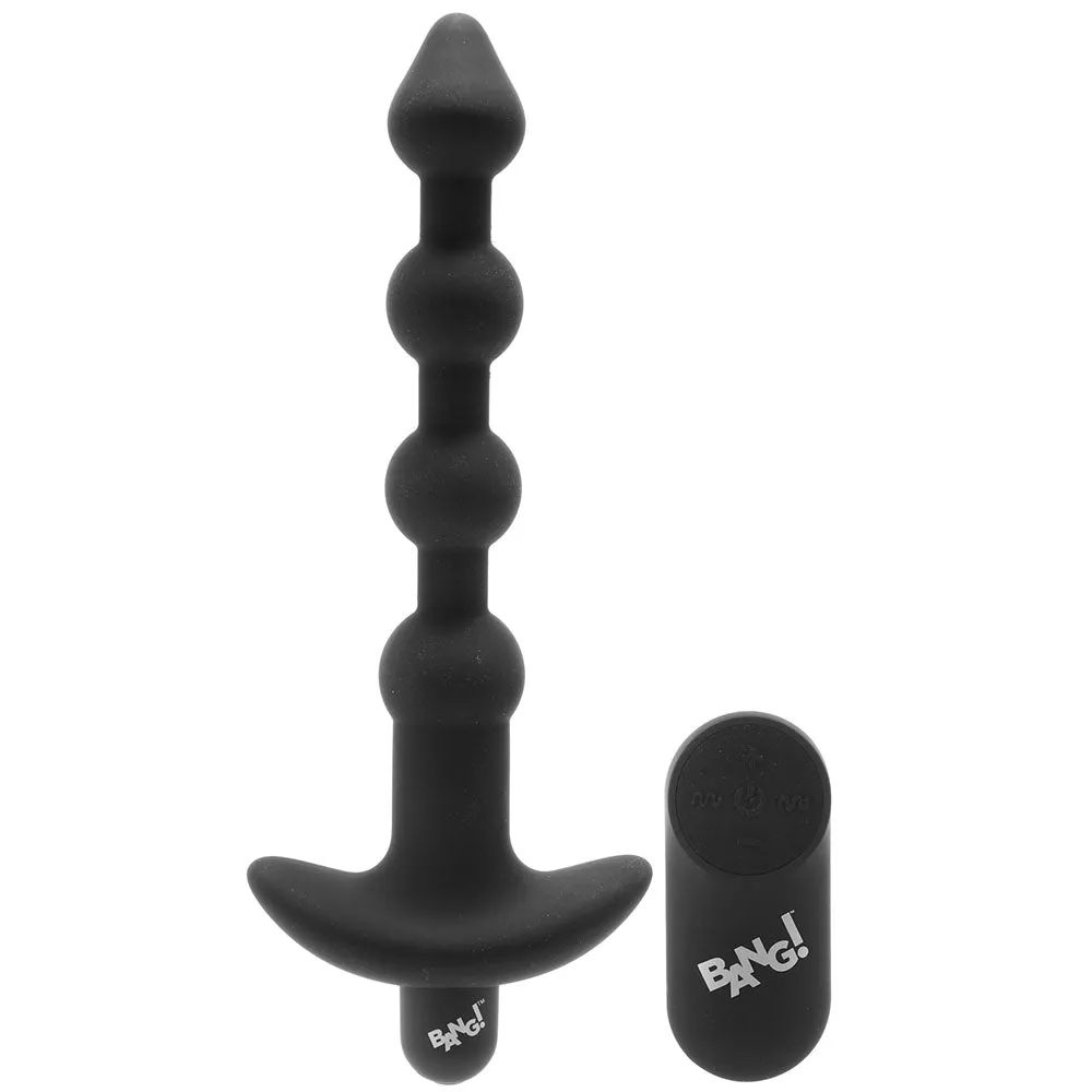 Bang! Vibrating Anal Beads in Black