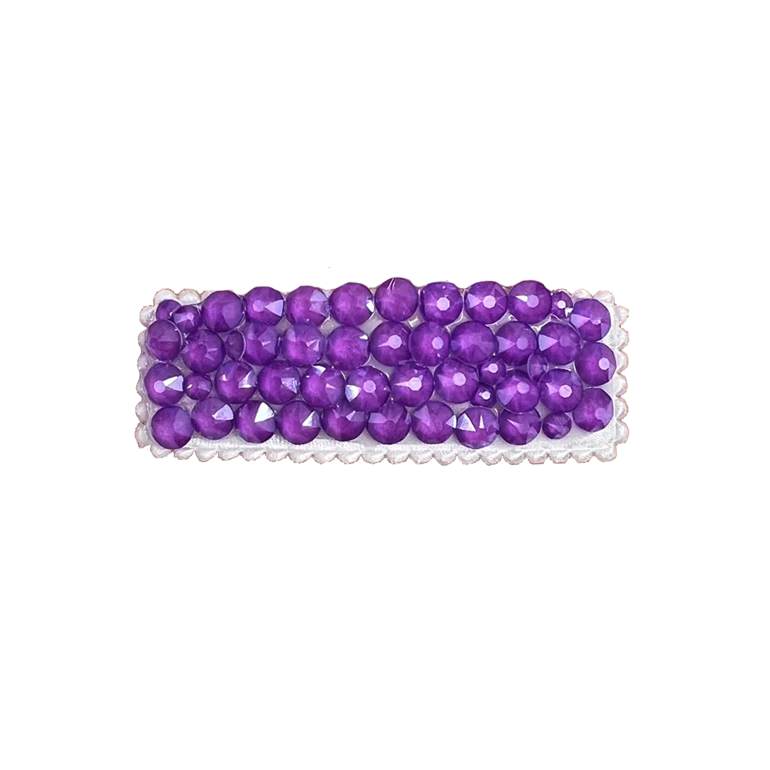 Bari Lynn Crystal Snap Clip - Neon Lavender