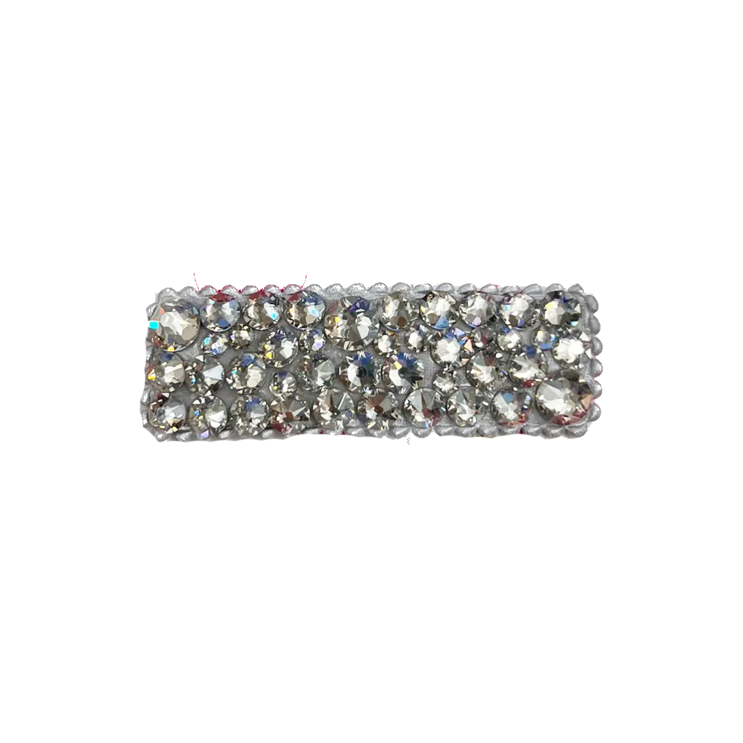 Bari Lynn Crystal Snap Clip - Silver