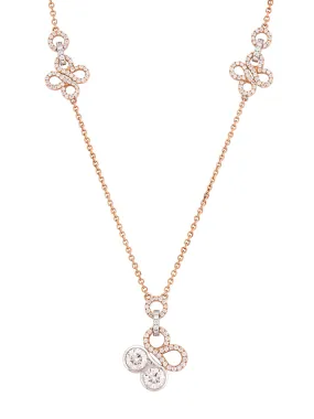 Be Boodles Large Rose Gold Diamond Pendant