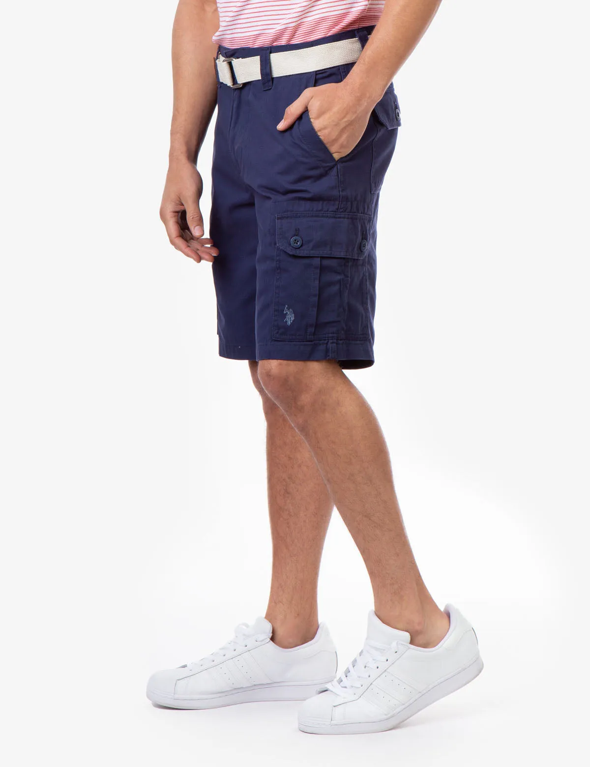 BELTED CARGO SHORTS