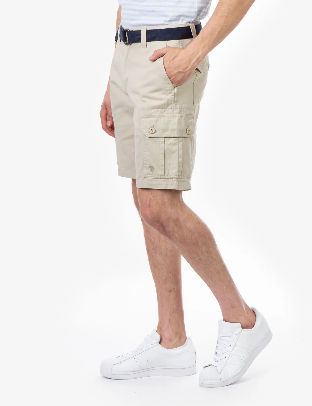 BELTED CARGO SHORTS