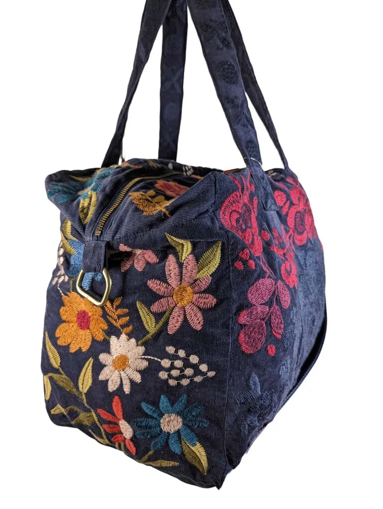 Biya JWLA 3J Workshop Tuscan Duffle Tote Shoulder Bag Embroidered