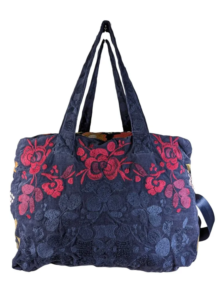 Biya JWLA 3J Workshop Tuscan Duffle Tote Shoulder Bag Embroidered