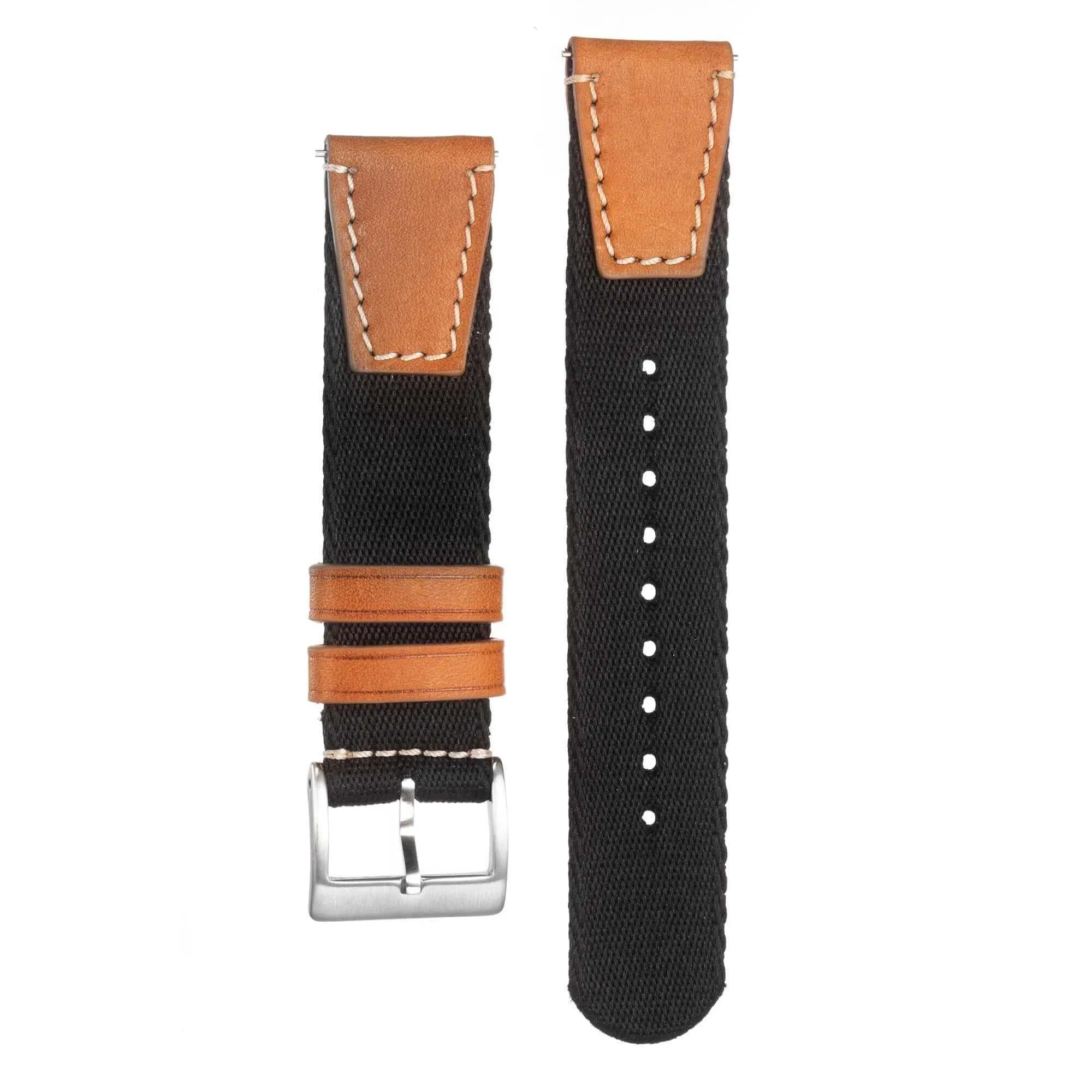 Black Two Piece Eco-Friendly Nylon Military Strap