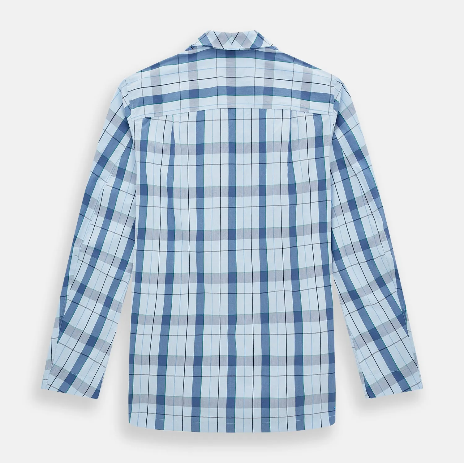 Blue Multi Check Pyjama Shirt