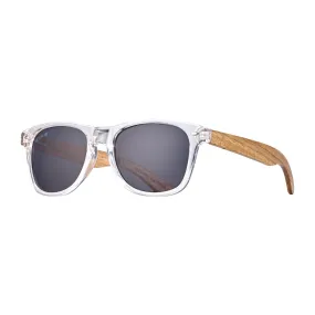 Bodie - Crystal Clear / Zebra Wood / Smoke Polarized Lens