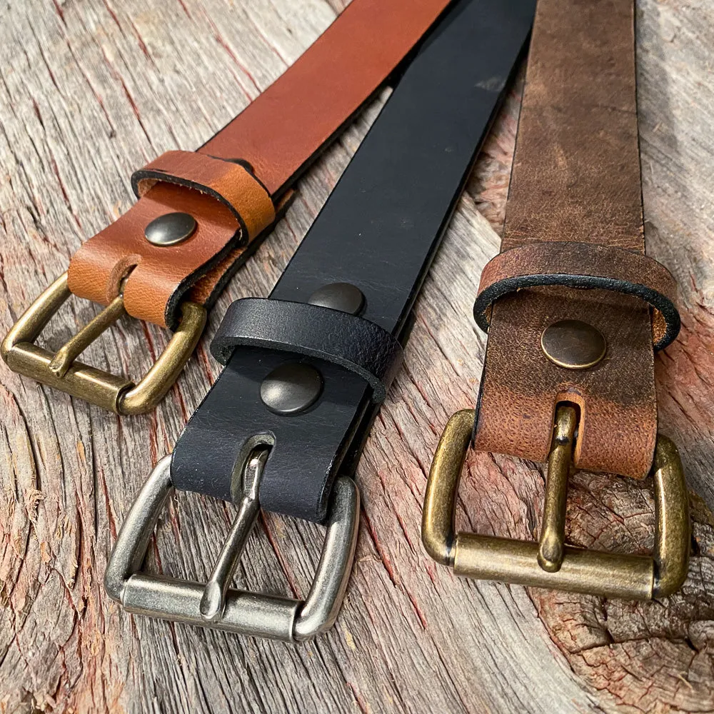 Boyer's Handmade Distressed Brown Belt 1 1/2"