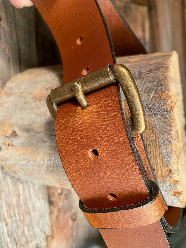 Boyer's Handmade Golden Brown Belt 1 1/2"