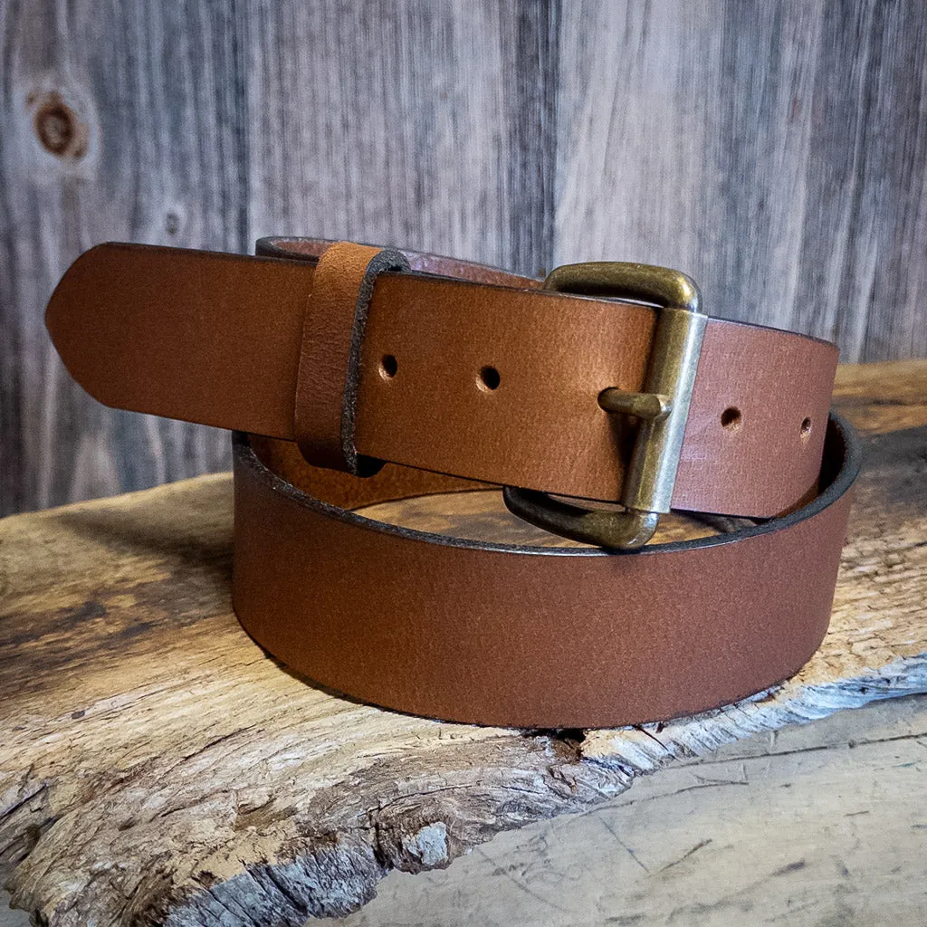 Boyer's Handmade Golden Brown Belt 1 1/2"