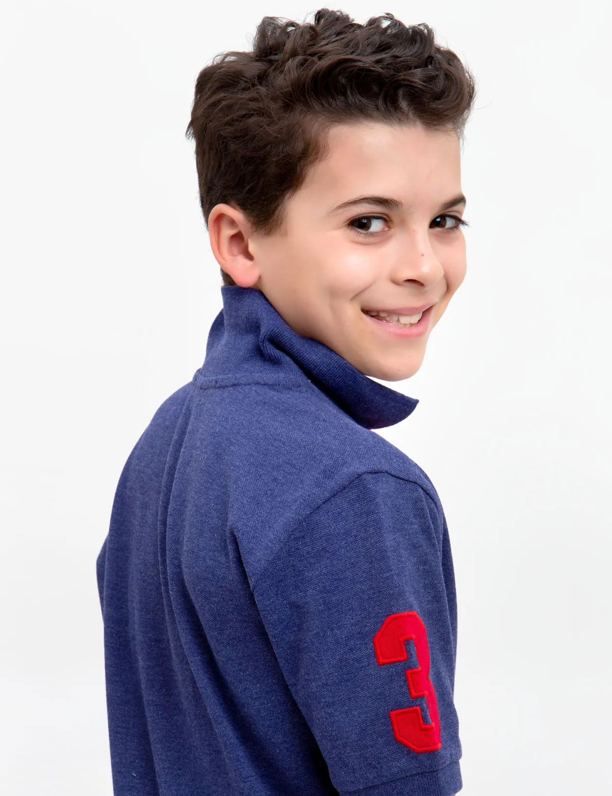 Boys Multi-Color Big Logo Polo Shirt