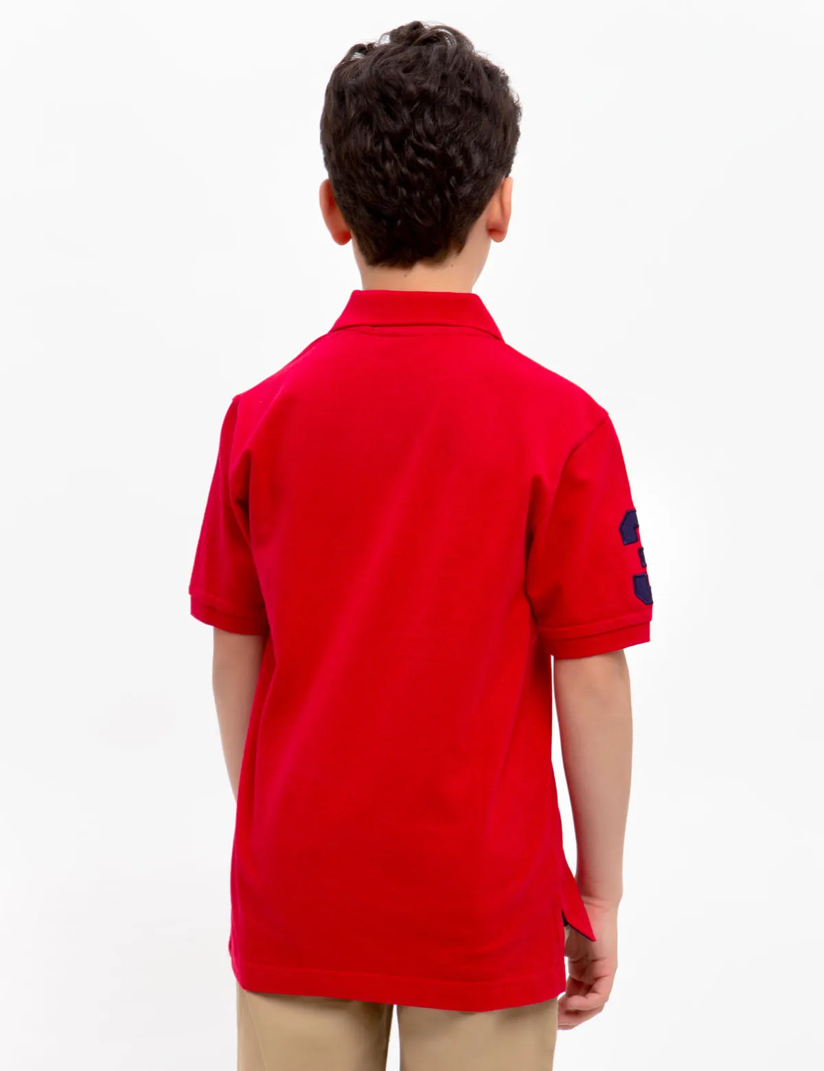 Boys Multi-Color Big Logo Polo Shirt