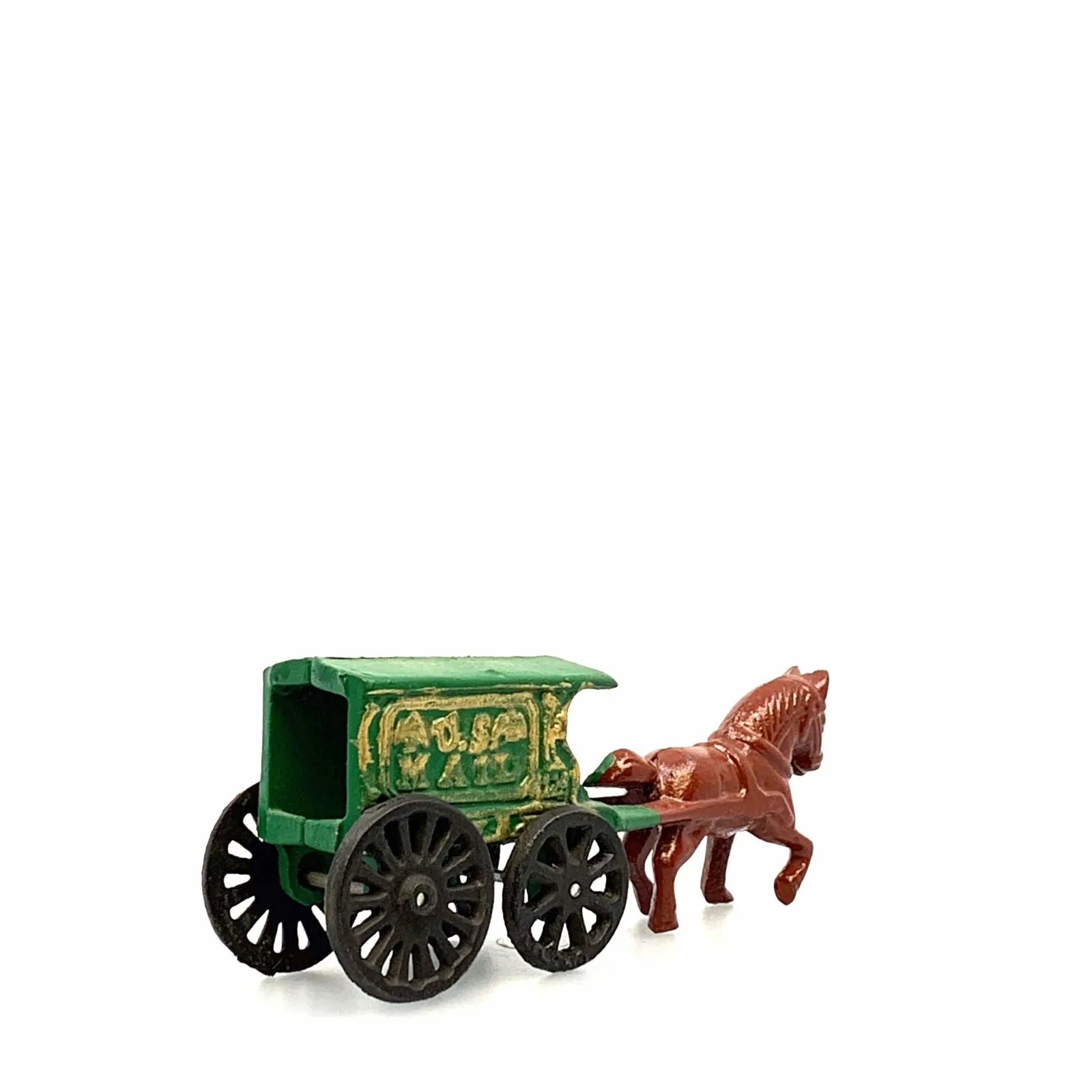 Champion Cast Iron Toy Mini Mail Horse Drawn Wagon #128