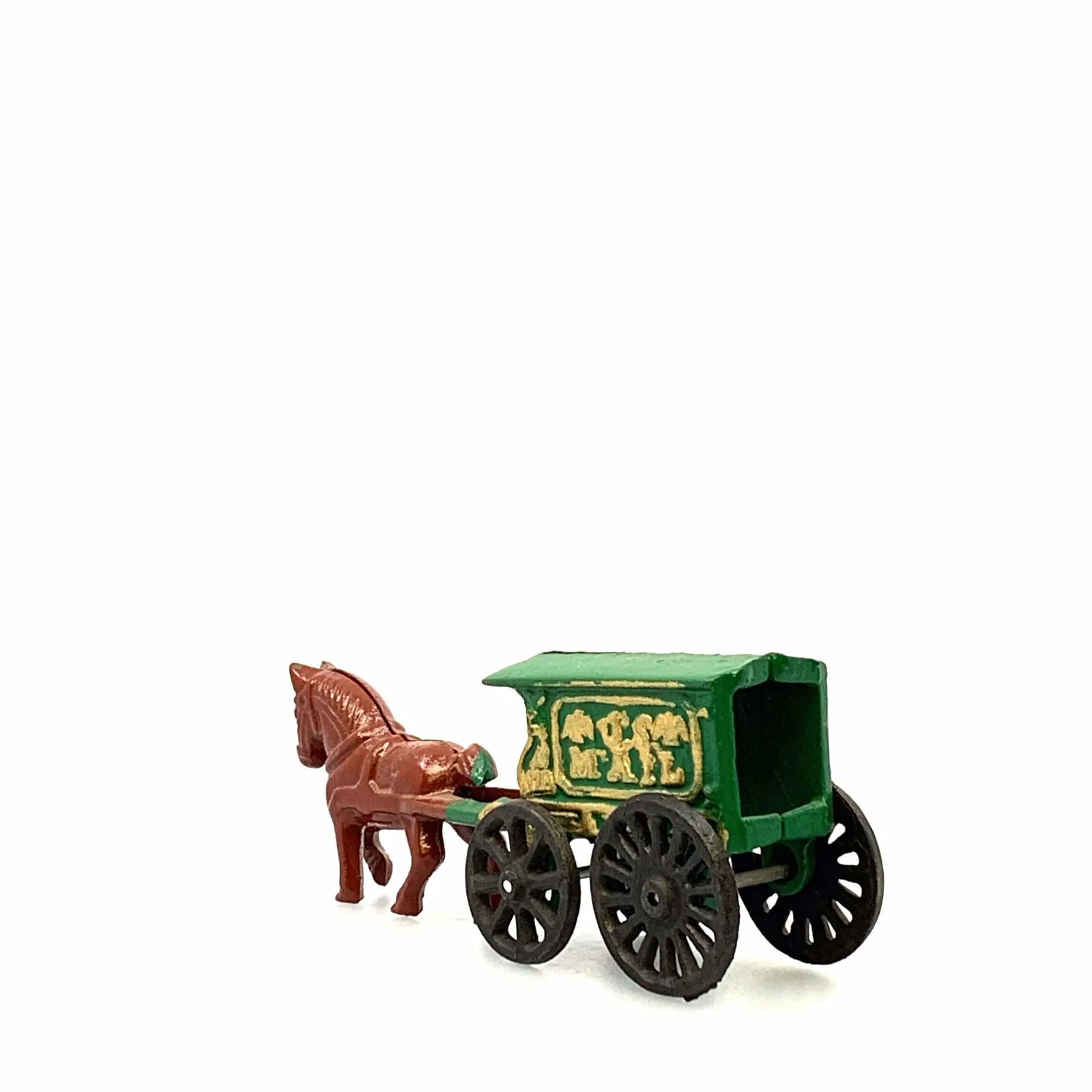 Champion Cast Iron Toy Mini Mail Horse Drawn Wagon #128