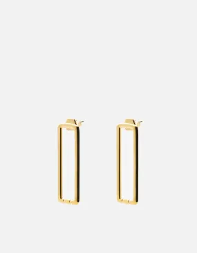 Channel Earrings, Gold Vermeil