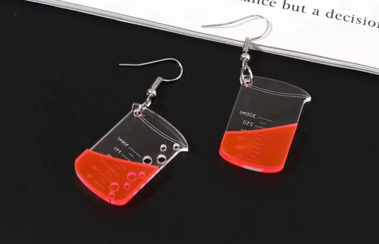 Chemistry Earrings - Dangle Earrings, Handmade Jewelry, Science Teacher Earrings, Handmade Earrings, Science Jewelry, Science Accessories