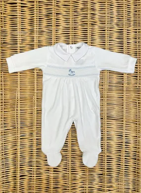 Chenille Sleepsuit Smock and Embroidery