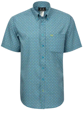 Cinch Arena Flex Button-Front Shirt - Blue Foulard