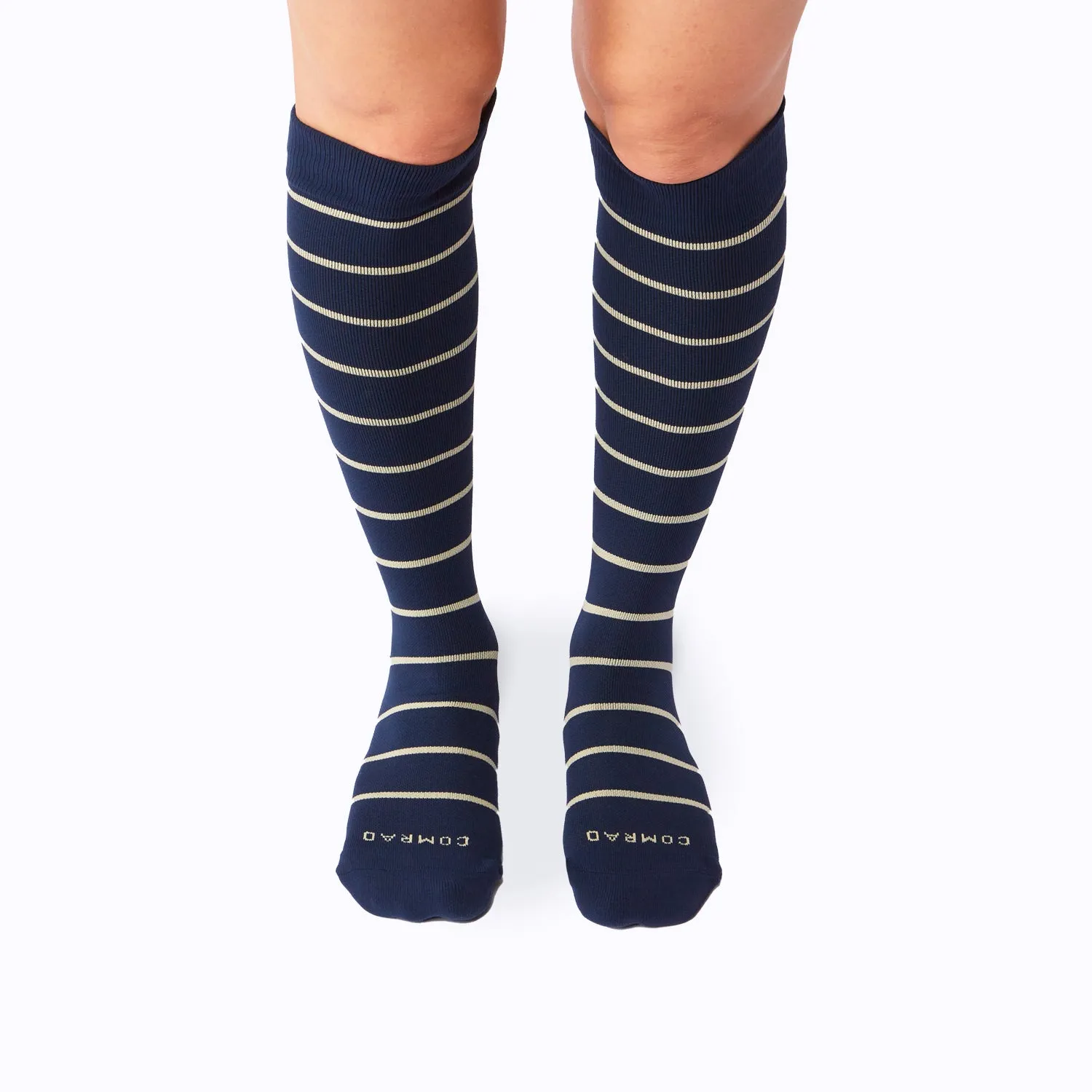 Comrad Stripes Knee High Socks - 20-30 mmHg