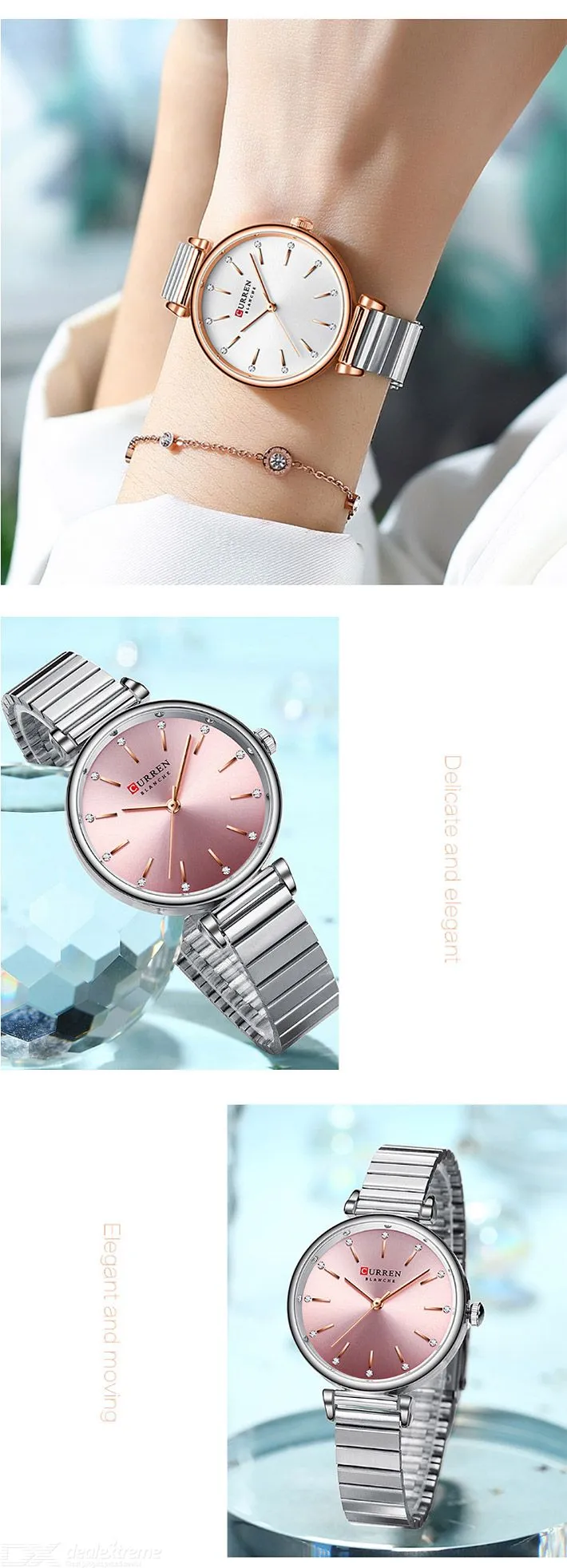 Curren 9081 Stainless Steel Analog Watch For Women