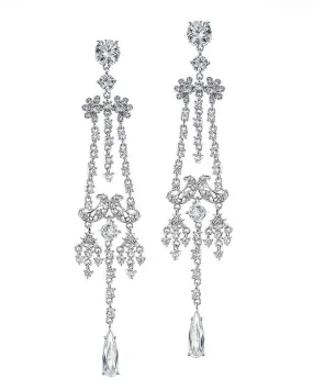 CZ Shoulder Duster Earrings