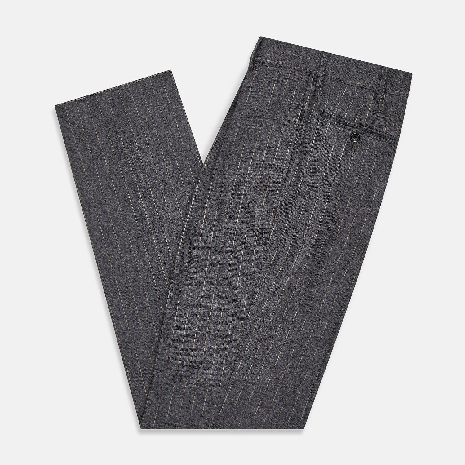 Dark Grey Pinstripe Arthur Trousers