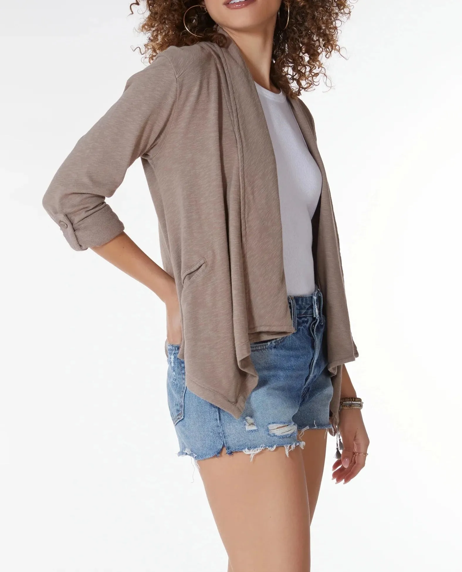 Drape Front Blazer