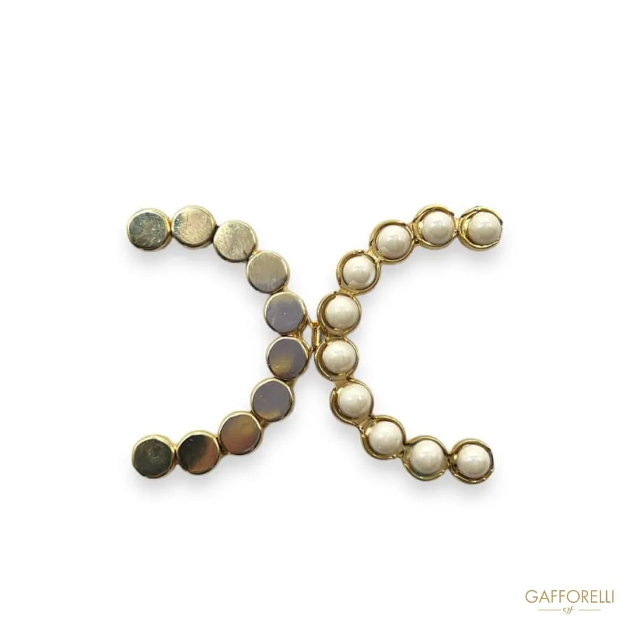 Elegant Hook with Pearly Half Balls- Art. D392- Gafforelli Srl