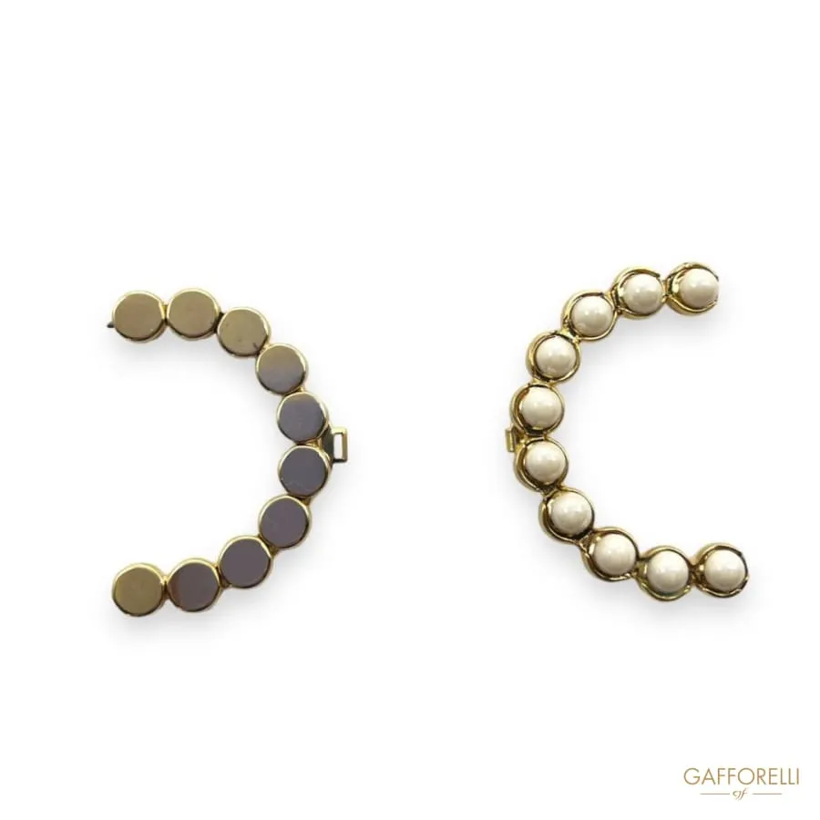 Elegant Hook with Pearly Half Balls- Art. D392- Gafforelli Srl