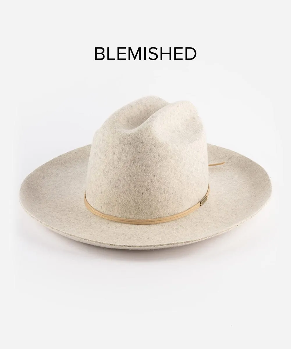 Ezra Western Hat - Mix Grey BLEMISHED