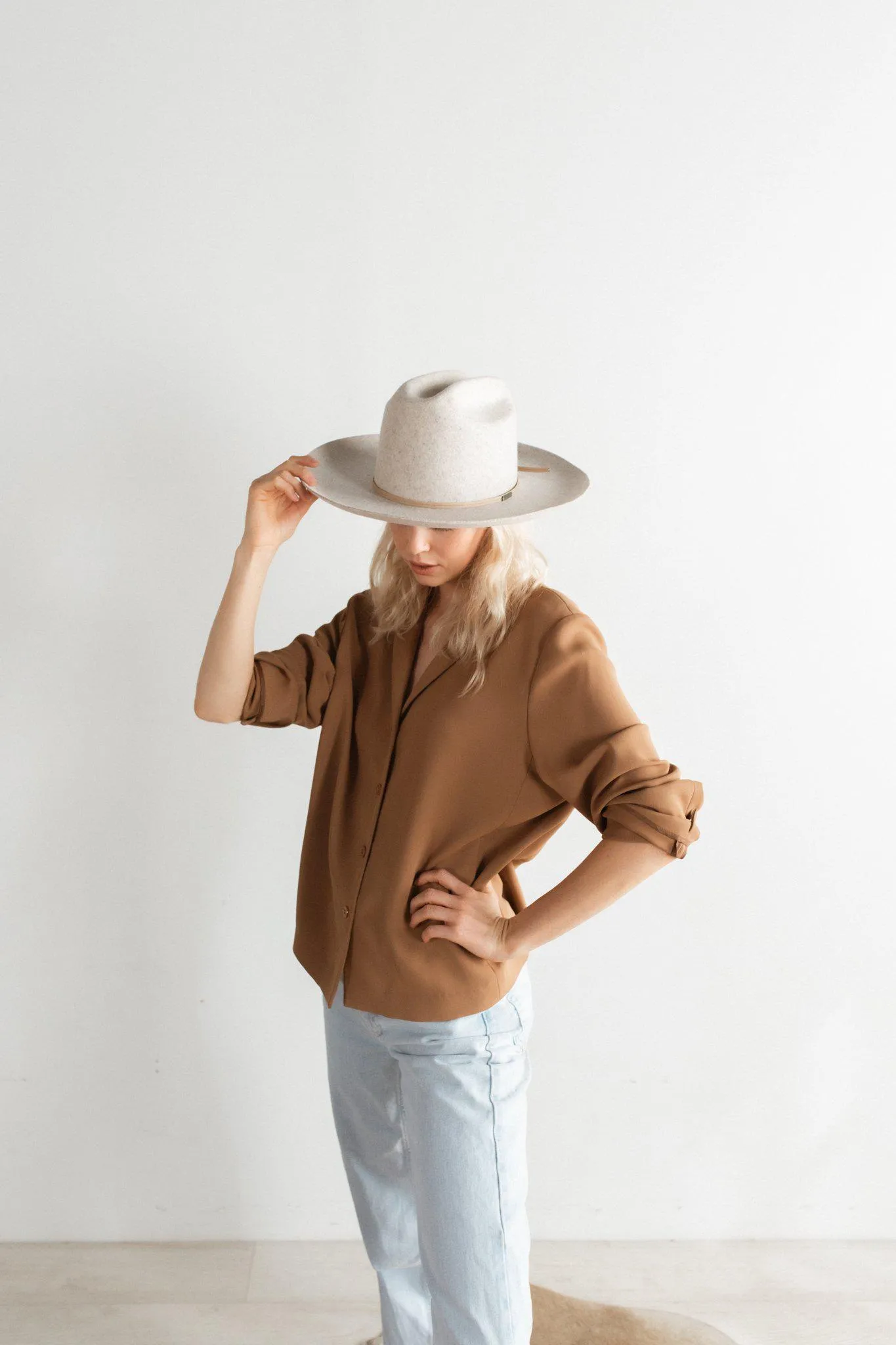 Ezra Western Hat - Mix Grey BLEMISHED