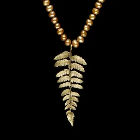 Fern Pendant - Pearl